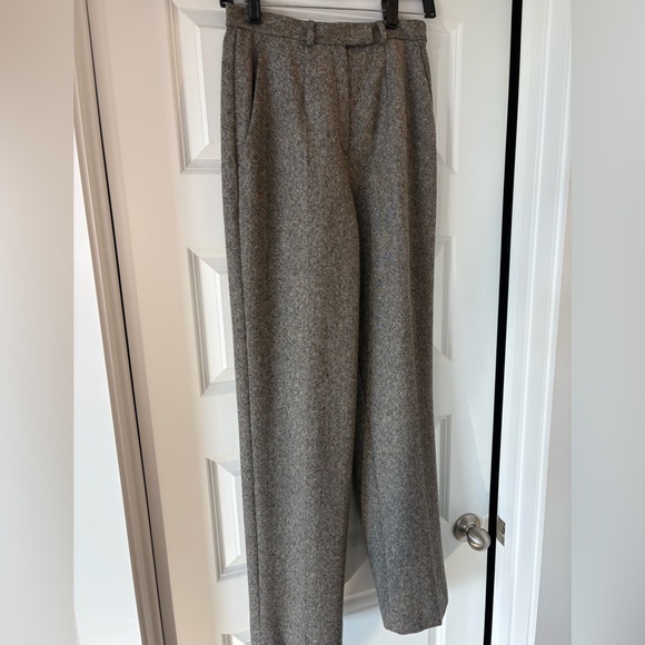 Saks 5th Avenue Wool Cashmere Pants straight leg Women's 2 Gray tailored refined - Picture 4 of 13